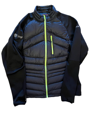 Karbon K-Wick Hybrid Insulated Jacket Black Neon Green Zip Men's Large